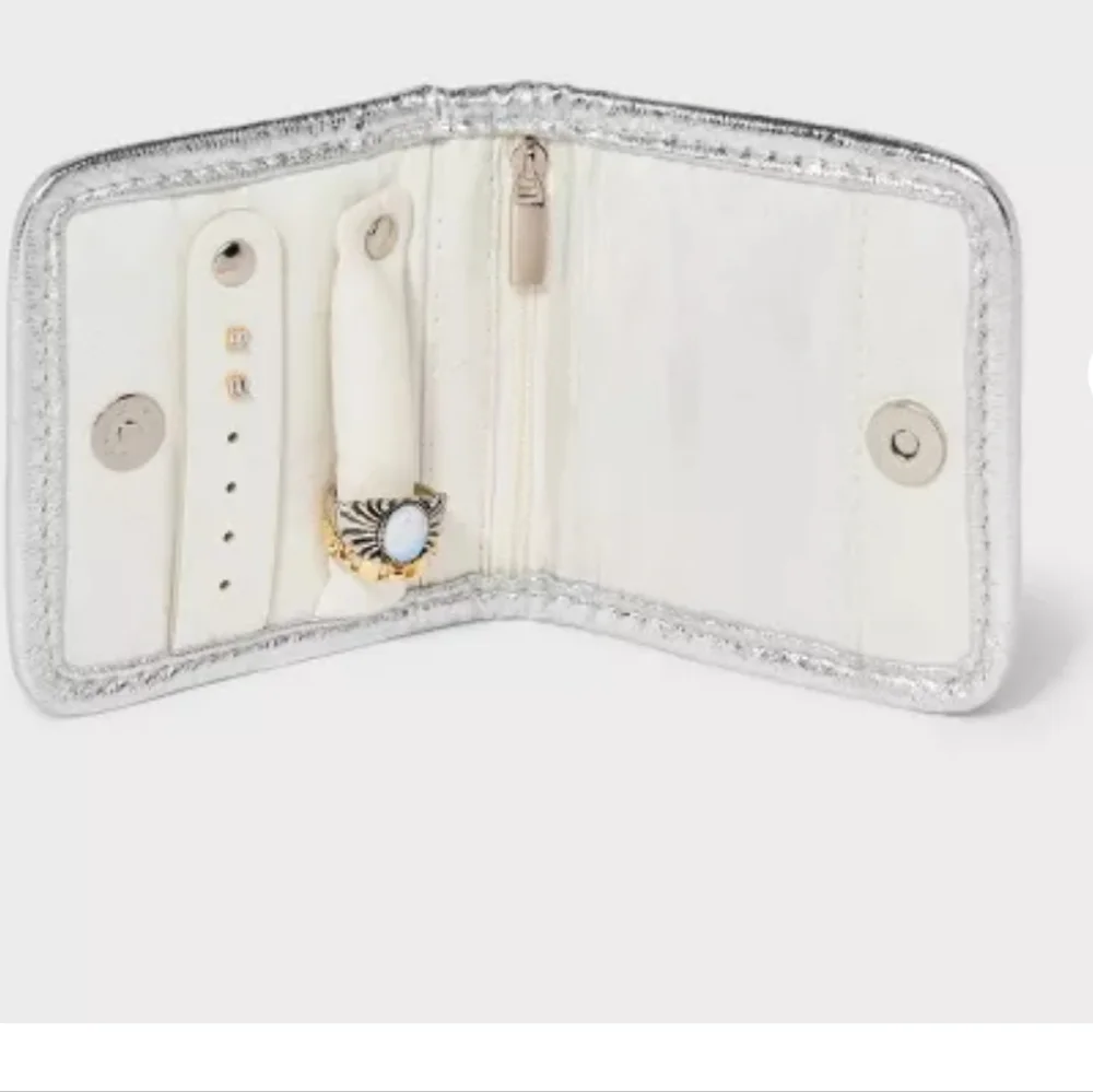 Metallic Folded Square Jewelry Organizer - Wild Fable™ Silver